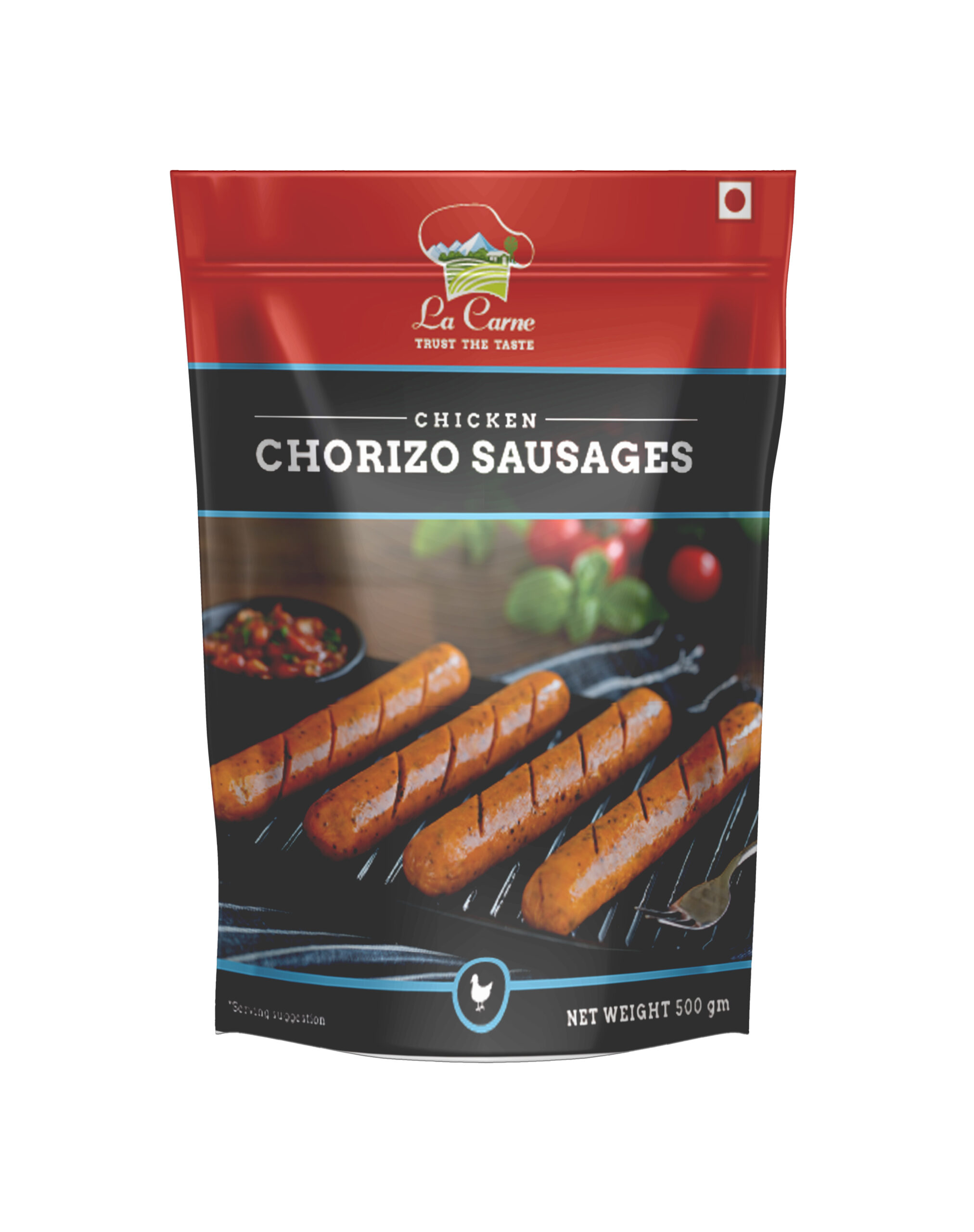 La Carne Chicken Chorizo Sausage 500 gm