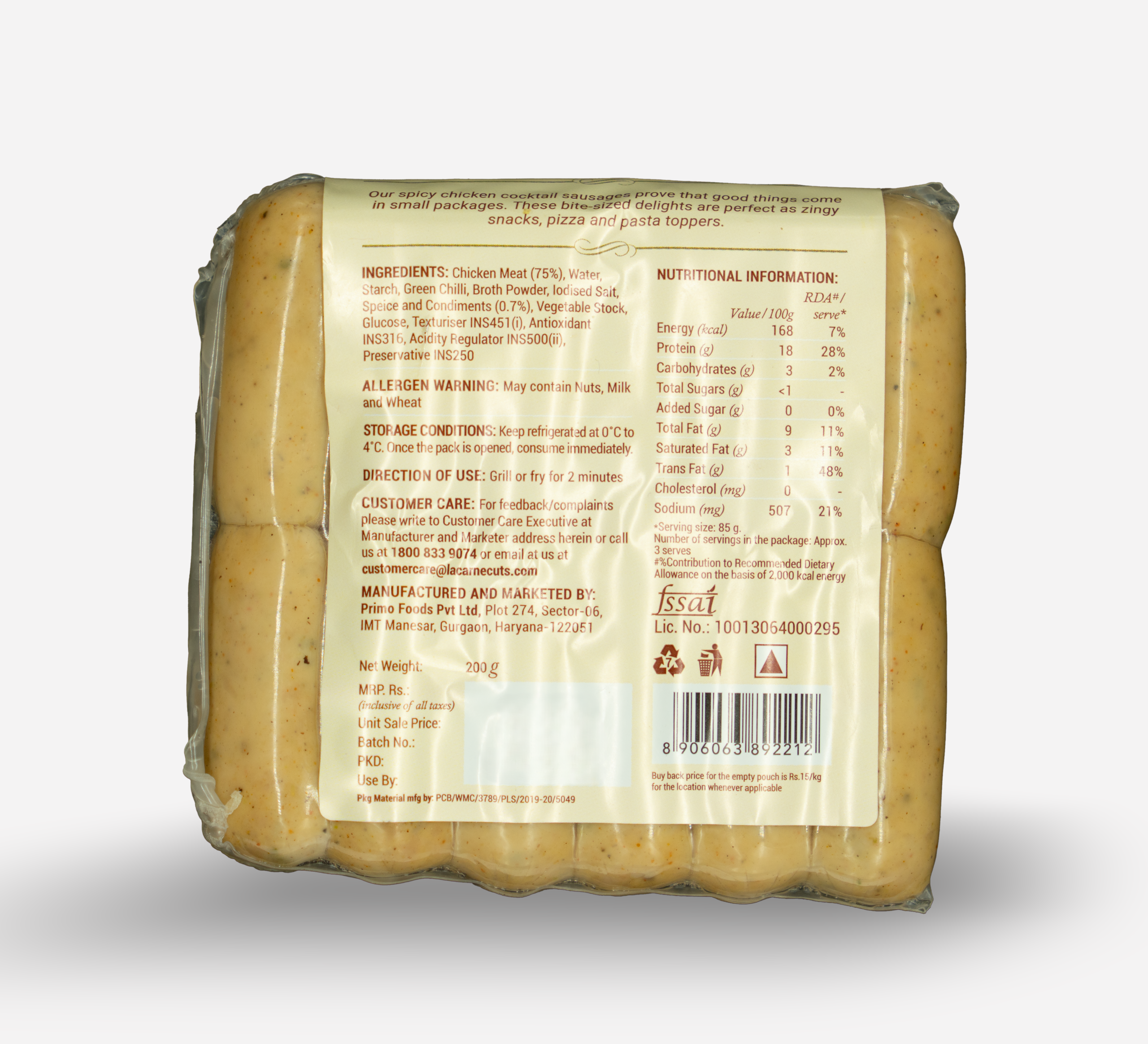 Spicy Chicken Cocktail Sausage - Image 2